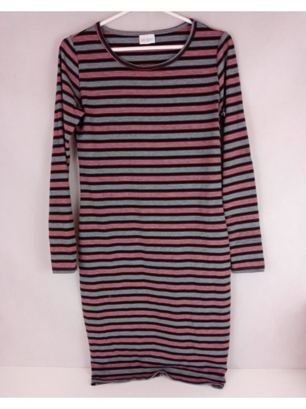 LuLaRoe Debbie Colorful Striped Pencil Dress Size Small